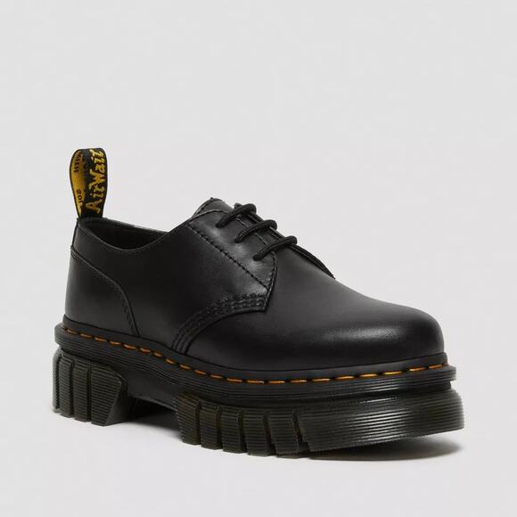 Dr. Martens Shoes - Dr. Martens Audrick 3-Eye Platform Shoes Black Leather UK 7 US 9 Chunky Sole EUC